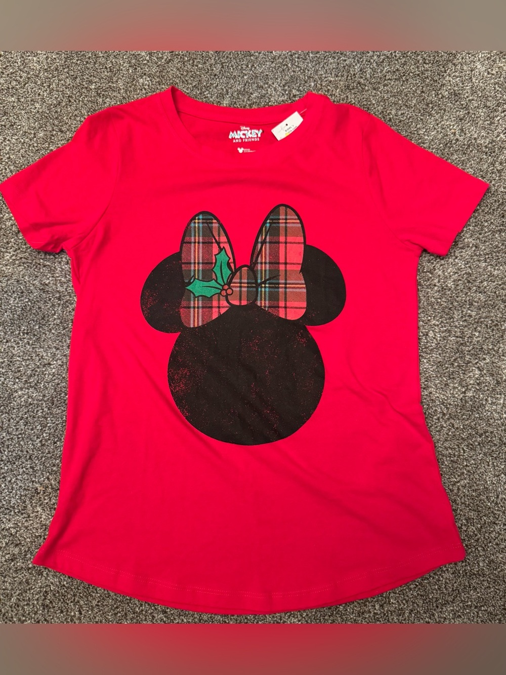 Women's Disney's Minnie Mouse Short Sleeve Graphic Tee Licensed Character XS NWT